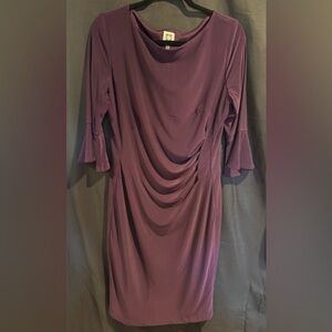 Anne Klein deep plum dress